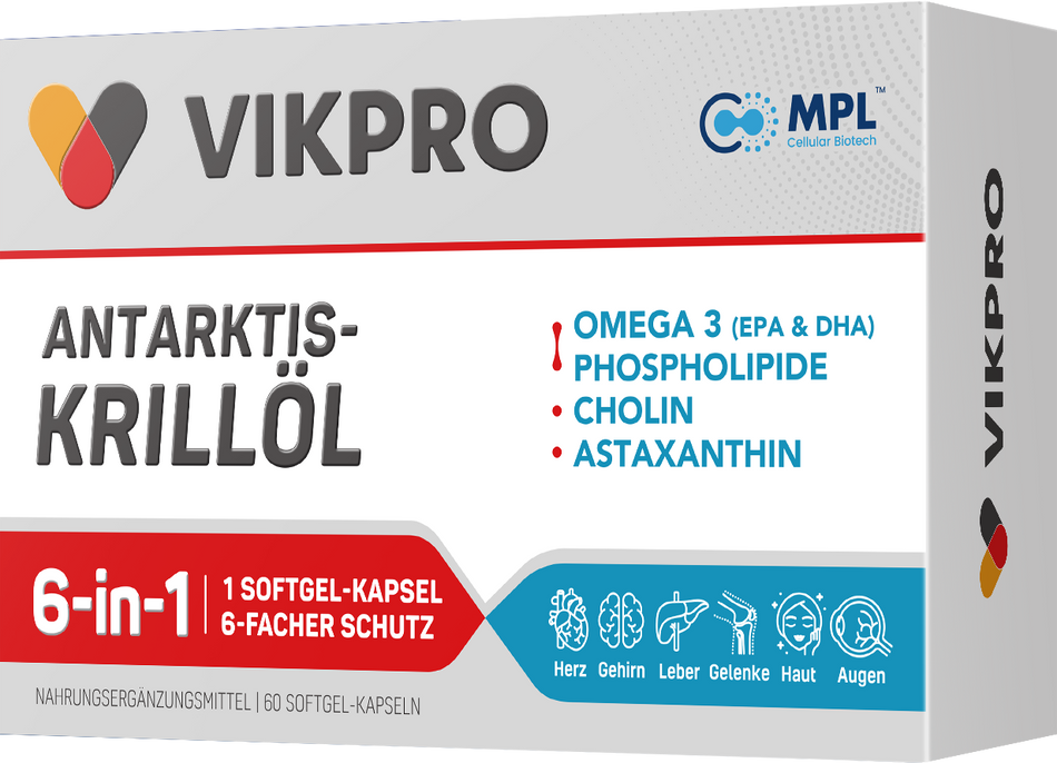 VIKPRO Antarctic KRILL OIL | 60 Softgels