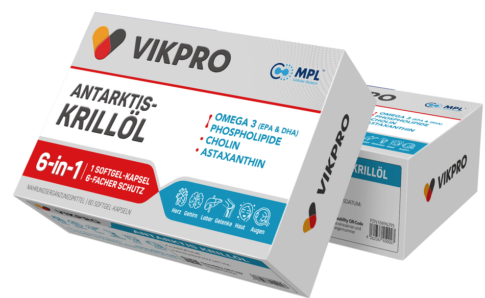 VIKPRO Antarctic KRILL OIL | 60 Softgels