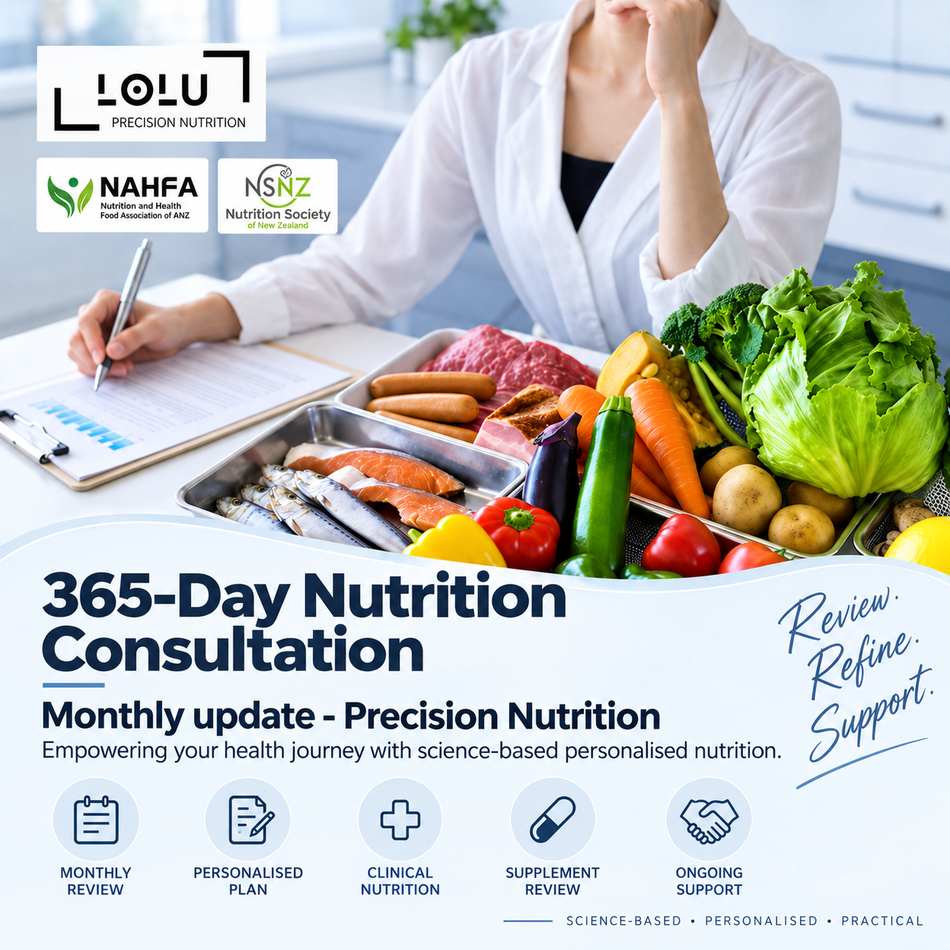 LOLU™ HEALTH  365-Day Nutrition Consultation (Registered Nutritionist, Reg. 82021301; Registered Dietician, Reg. 20-02273)