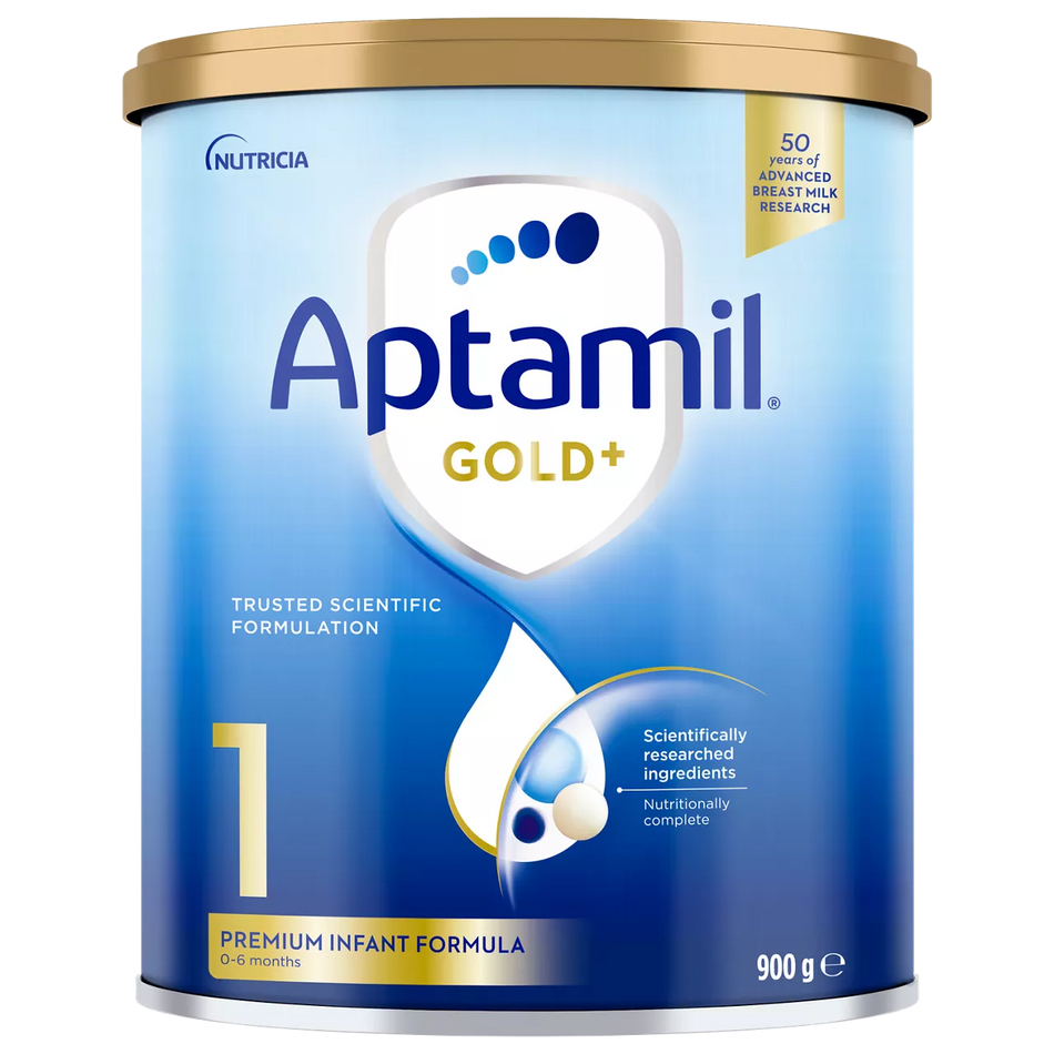 Aptamil® Gold+ 1 Premium Infant Formula 0-6 Months 900g (6 packs)
