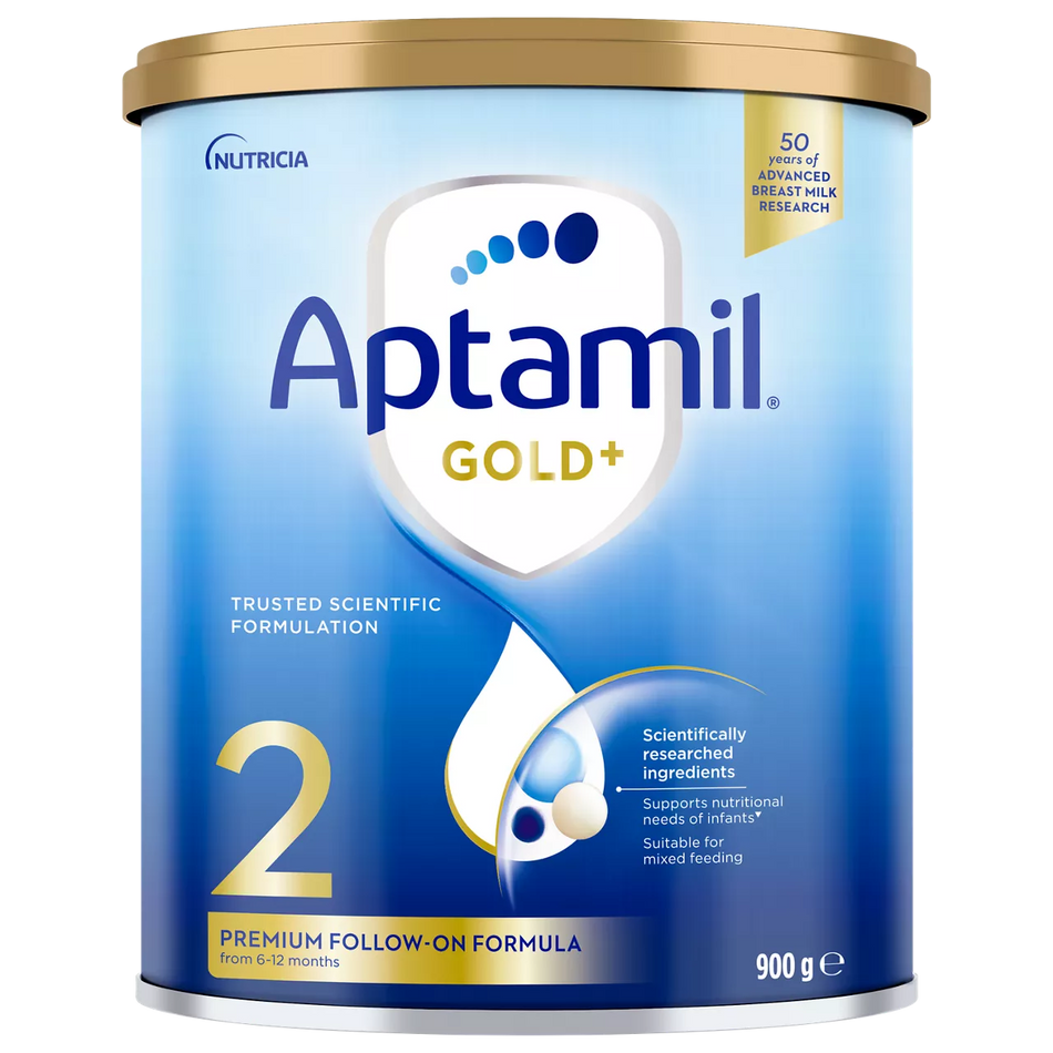Aptamil Gold+ 2 Premium Baby Formula 6-12 Months 900g (6 packs)