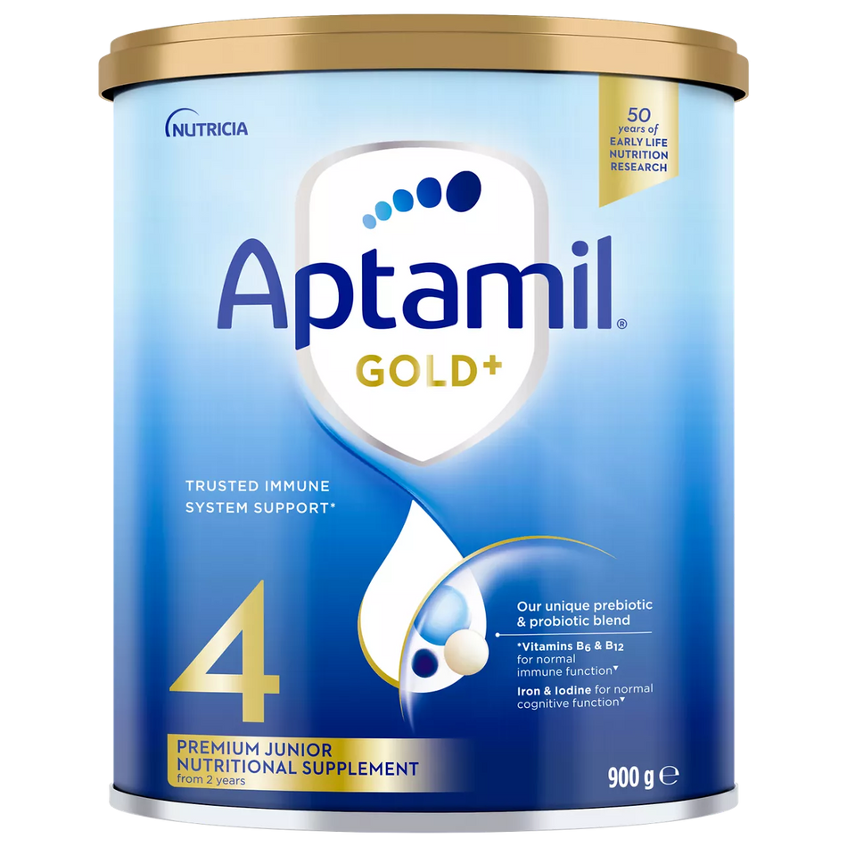 Aptamil Gold+ 4 Premium Toddler Milk Drink 2+ Years 900g (6 packs)