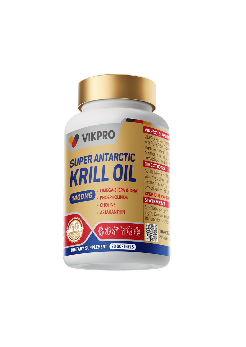 VIKPRO Antarctic KRILL OIL 700mg (90s)
