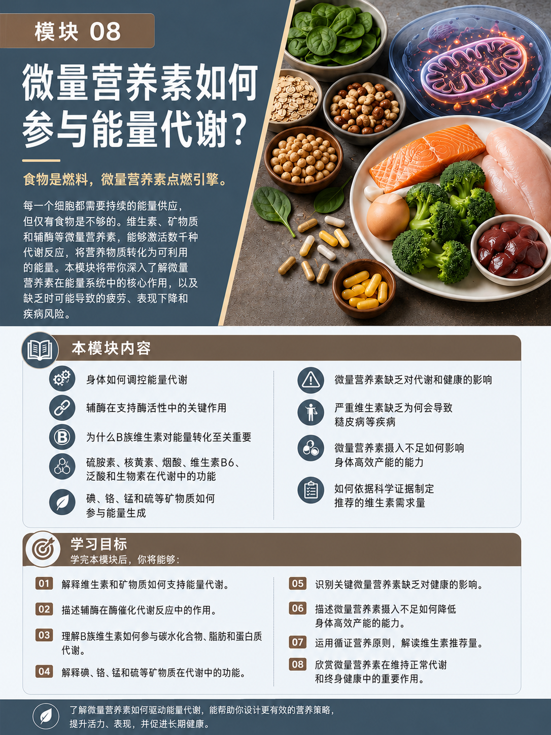 模块 08:微量营养素如何参与能量代谢——简体中文课程概览