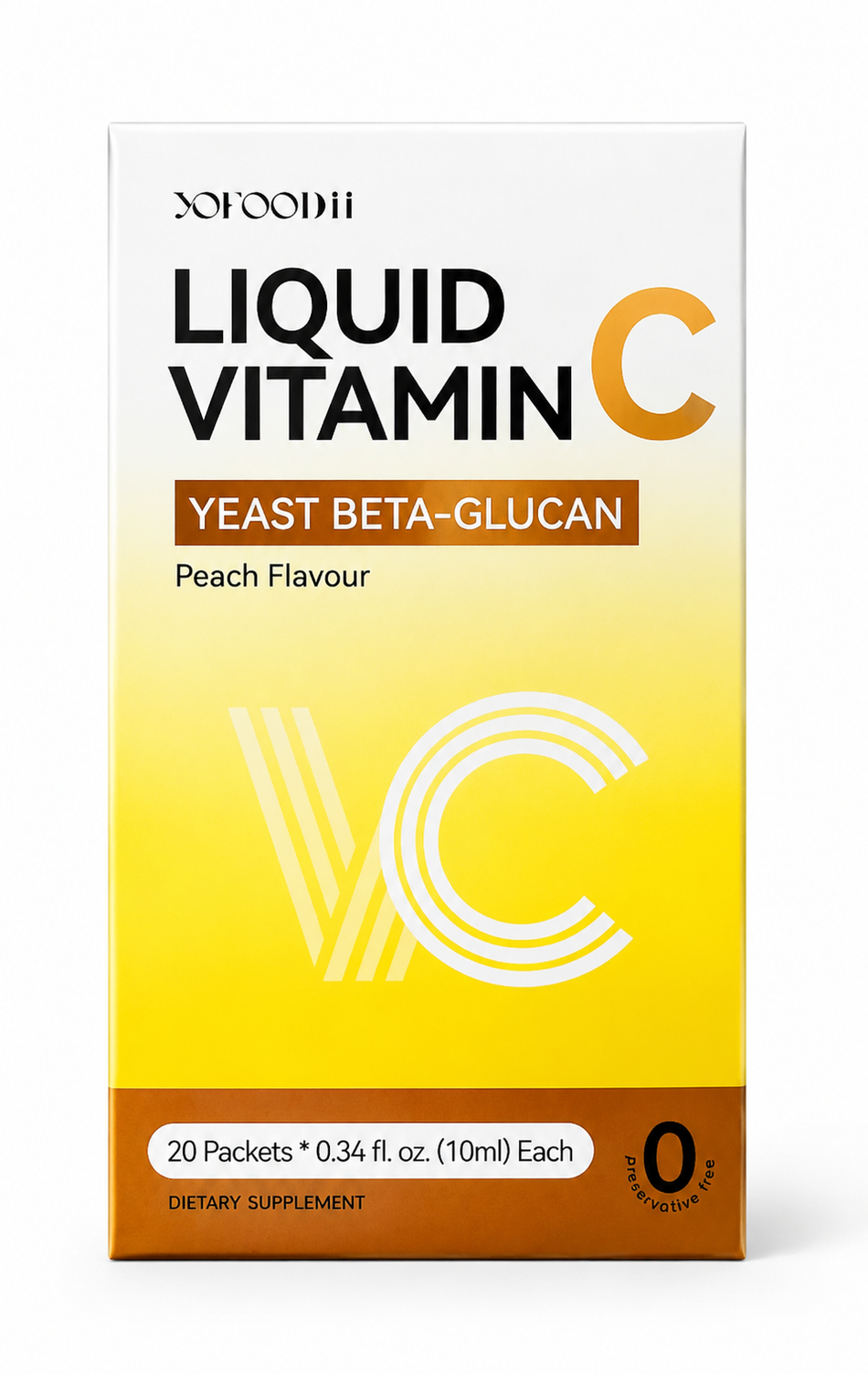 Yofoodii® Liquid Vitamin C Yeast Beta-Glucan Peach Flavour (20s)