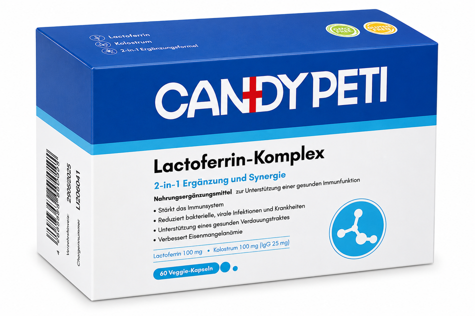 CANDYPETI 고순도 락토페린｜반려견·반려묘용｜60캡슐