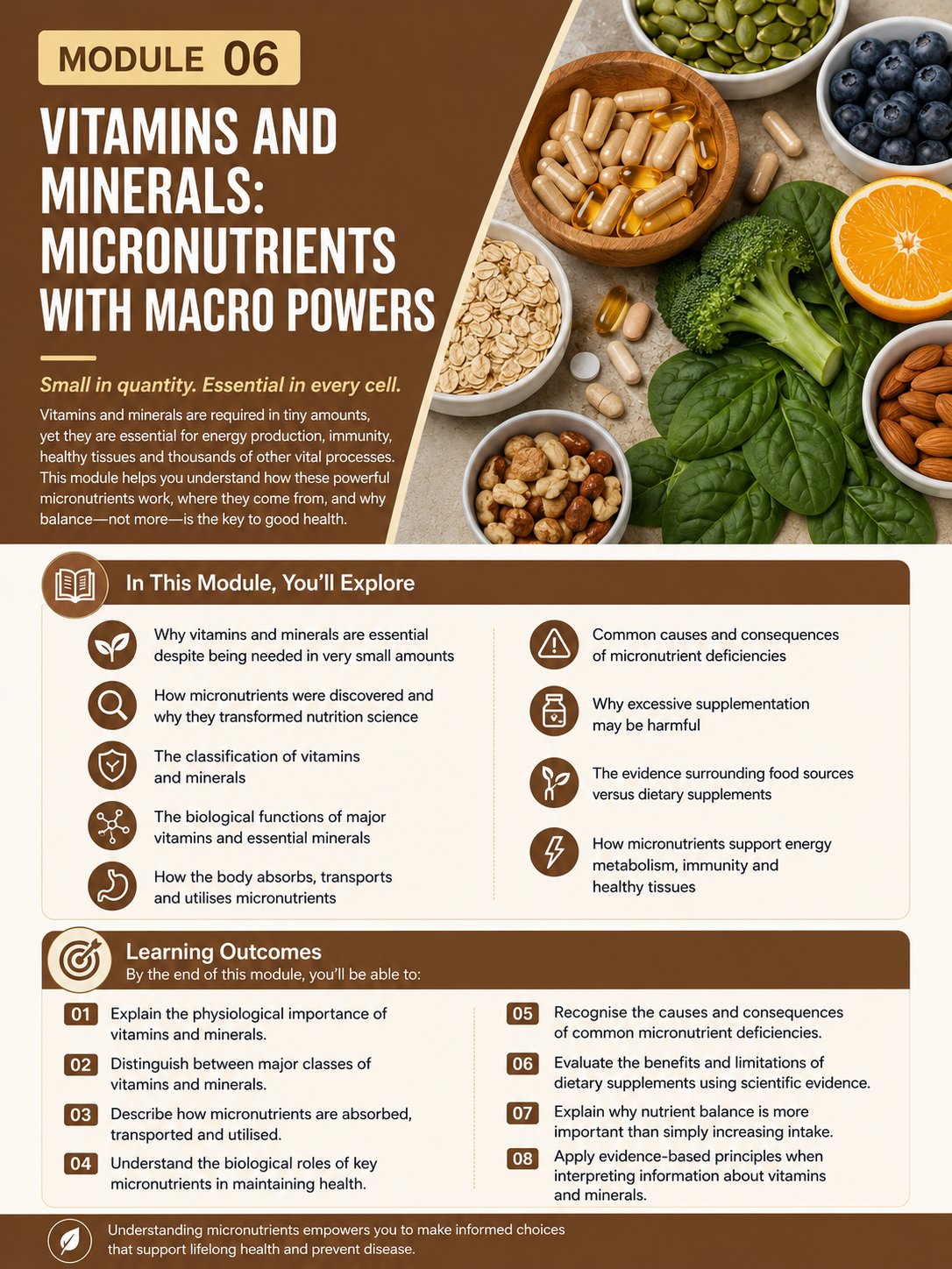 Module 06: Vitamins and Minerals: Micronutrients with Macro Powers — English course overview