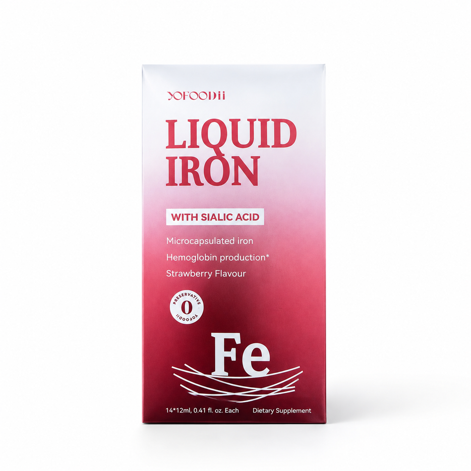 Yofoodii® 專利 LIPOFER™ 微膠囊化液態鐵 含唾液酸配方（14 片） 