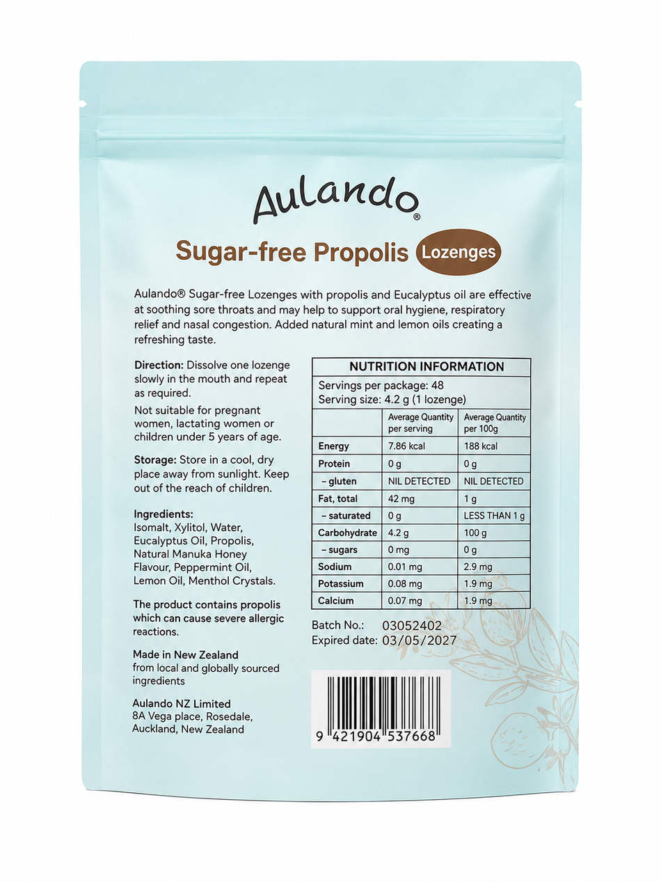 Aulando Soothing Sugar-free Propolis Lozenges 200g